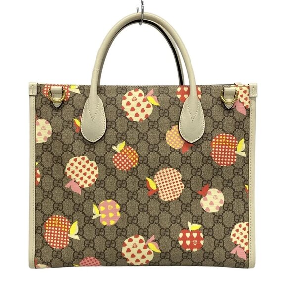 GUCCI GG Supreme/Repom Beige Dark Brown Multi PVC Leather - Tote Bag 1144-072325 - Picture 2 of 14